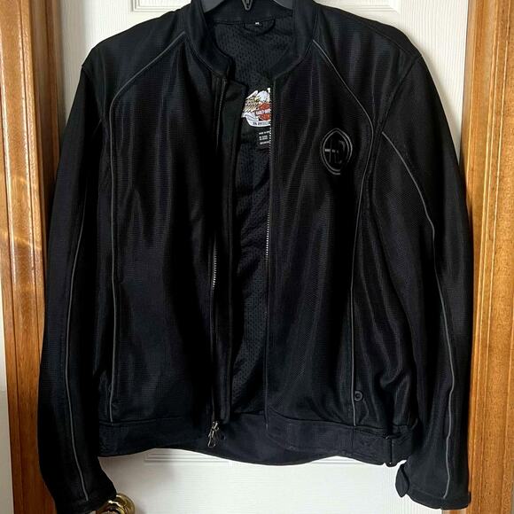 Harley-Davidson Eagle Men’s Black Mesh Jacket Size M - Picture 6 of 6